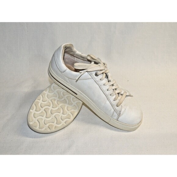 Birkenstock Bend Low White Leather Casual Shoes Sneakers‎ Sz. 38/7 Narrow - Picture 6 of 7